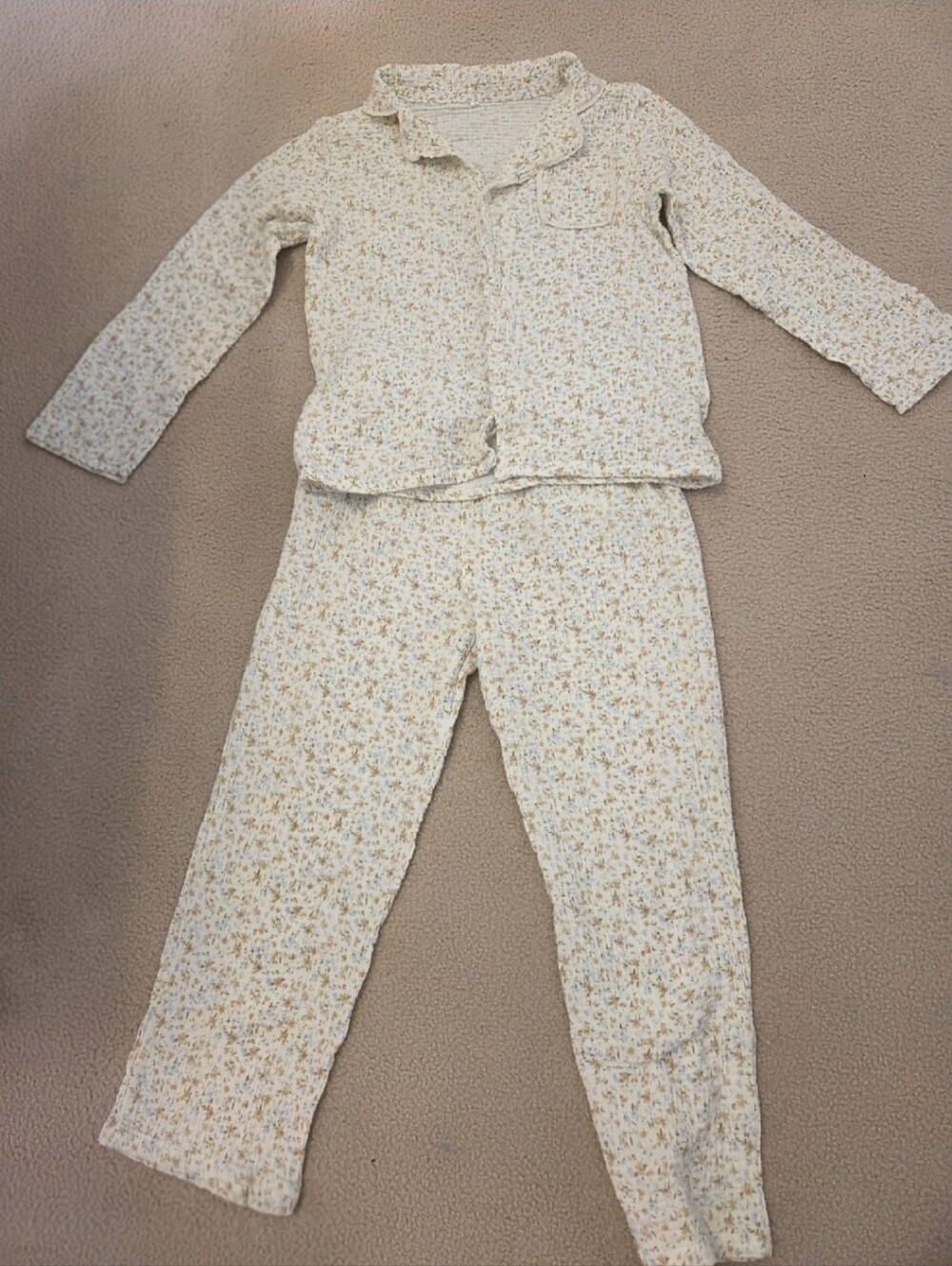 Vintage Style Floral Long Sleeve Pajama Set